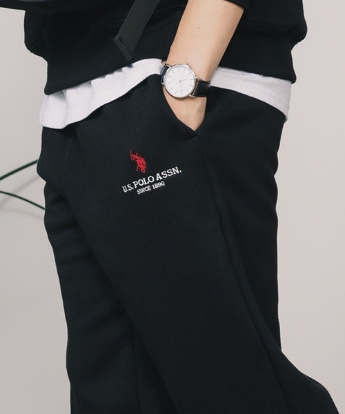 U.S. POLO ASSN.(ユーエスポロアッスン)の「U.S. POLO ASSN./ユーエスポロアッスン 裏起毛スウェットパンツ(スウェットパンツ・メンズ・アッシュグレー/ブラック/オフホワイト/ネイビー・L/S/M/LL)」の3枚目の写真