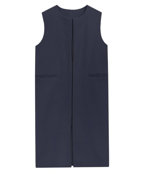 Pierrot(ピエロ)の「メルトンロングジレ(ベスト・レディース・ネイビー/ブラック/キャメル・L/M)」の11枚目の写真