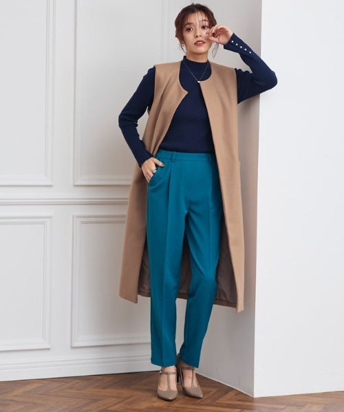 Pierrot(ピエロ)の「メルトンロングジレ(ベスト・レディース・ネイビー/ブラック/キャメル・L/M)」の22枚目の写真