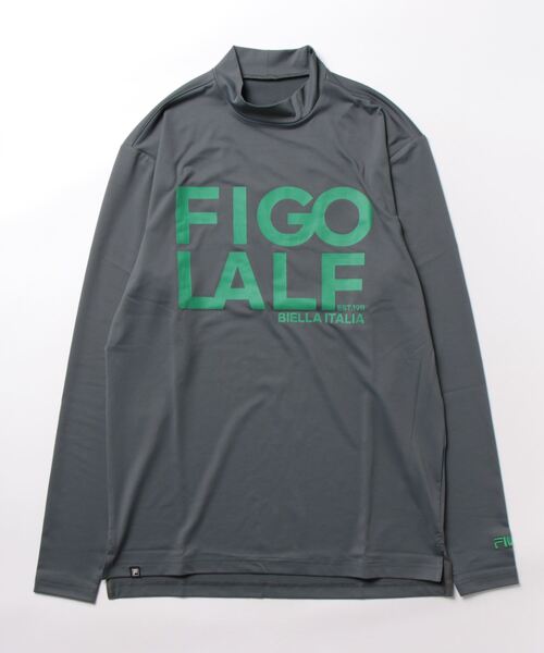 FILA GOLF(フィラゴルフ )の「【FILA GOLF:フィラゴルフ】長袖モックネックシャツ ゴルフ(シャツ/ブラウス・メンズ・ブラック/グレー/ホワイト・MEDIUM/LARGE/X-LARGE/XX-LARGE)」の3枚目の写真