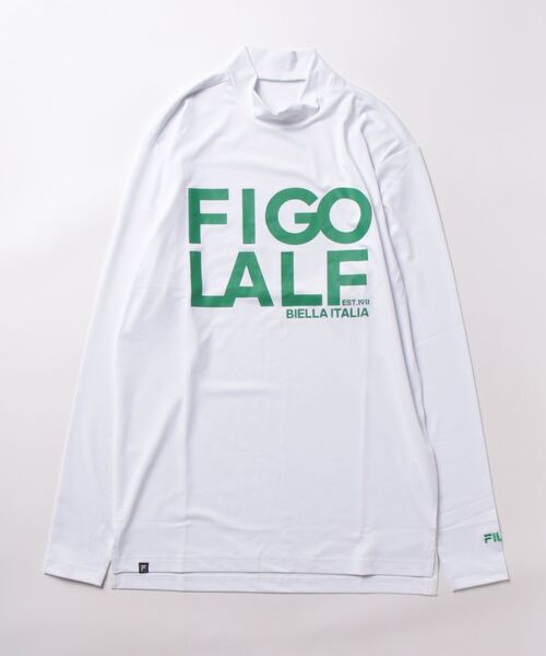FILA GOLF(フィラゴルフ )の「【FILA GOLF:フィラゴルフ】長袖モックネックシャツ ゴルフ(シャツ/ブラウス・メンズ・ブラック/グレー/ホワイト・MEDIUM/LARGE/X-LARGE/XX-LARGE)」の2枚目の写真
