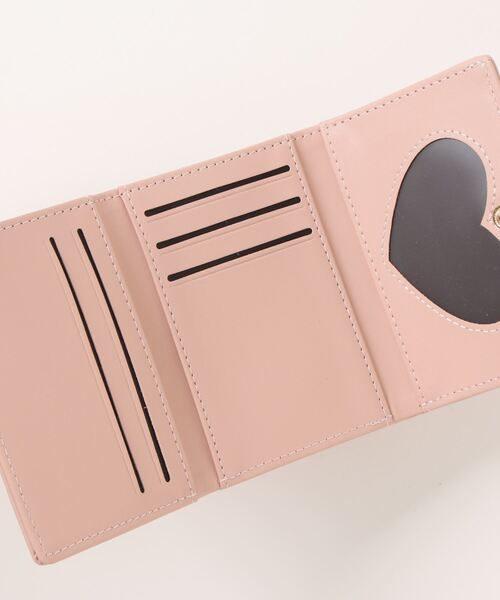 SPINNS（スピンズ）の「【三つ折り型】フラワーミニウォレット（財布・レディース・ピンク/ブラック・ONESIZE）」の5枚目の写真