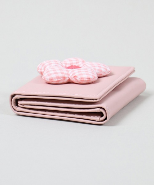 SPINNS（スピンズ）の「【三つ折り型】フラワーミニウォレット（財布・レディース・ピンク/ブラック・ONESIZE）」の9枚目の写真