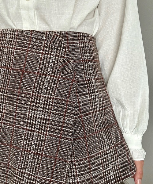 Cham.(チャム)の「アシメチェックショートパンツ(その他パンツ・レディース・ブラウン・F)」の14枚目の写真