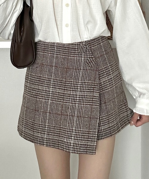Cham.(チャム)の「アシメチェックショートパンツ(その他パンツ・レディース・ブラウン・F)」の15枚目の写真