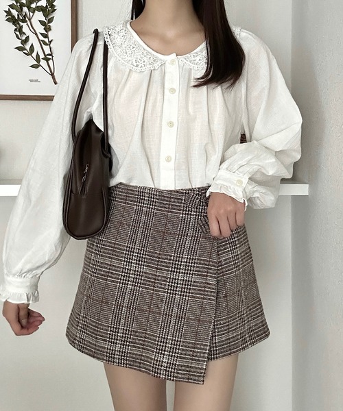 Cham.(チャム)の「アシメチェックショートパンツ(その他パンツ・レディース・ブラウン・F)」の18枚目の写真