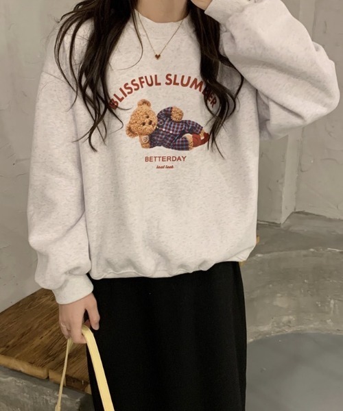 wears（ウェアーズ）の「テディベアグラフィックトップス（Tシャツ/カットソー・レディース・ネイビー/ライトベージュ・FREE）」の11枚目の写真