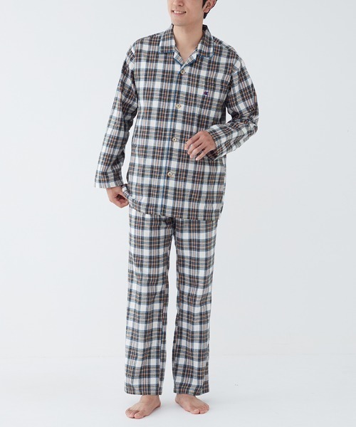 Champion/チャンピオン ルームウェア 長袖長パンツ 綿100％ チェック柄（ルームウェア/パジャマ）｜Champion（チャンピオン）