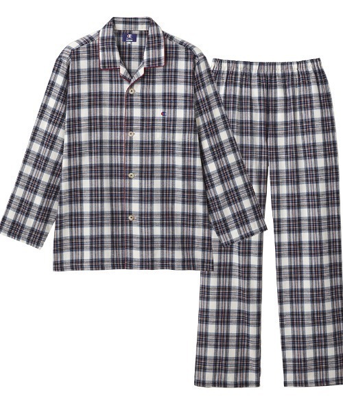 Champion/チャンピオン ルームウェア 長袖長パンツ 綿100％ チェック柄（ルームウェア/パジャマ）｜Champion（チャンピオン）
