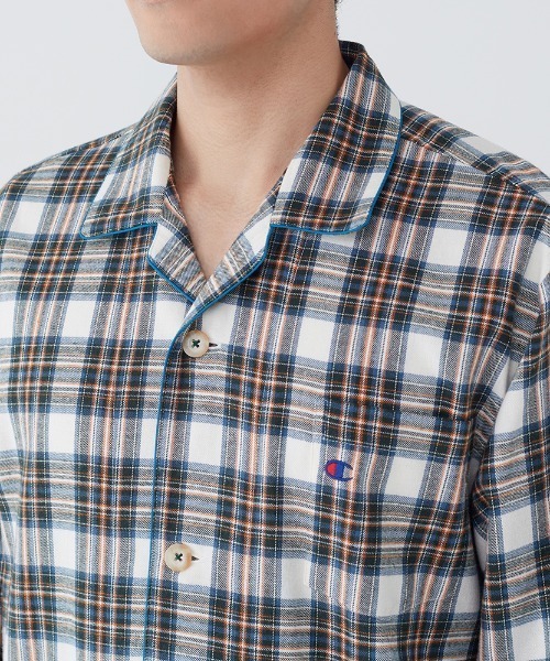 Champion/チャンピオン ルームウェア 長袖長パンツ 綿100％ チェック柄（ルームウェア/パジャマ）｜Champion（チャンピオン）