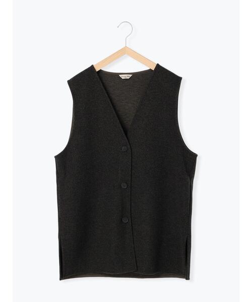 Samansa Mos2（サマンサ モスモス）の「【UVカット加工】スッキリきれい見えウールライクベスト（ベスト・レディース・ブラウン/カーキ/ベージュ/ネイビー・F）」の15枚目の写真