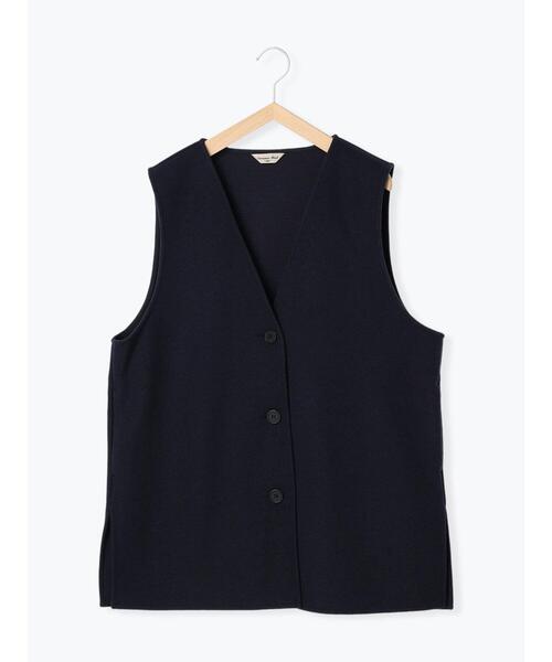 Samansa Mos2（サマンサ モスモス）の「【UVカット加工】スッキリきれい見えウールライクベスト（ベスト・レディース・ブラウン/カーキ/ベージュ/ネイビー・F）」の17枚目の写真