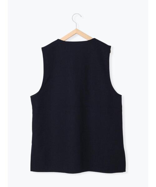 Samansa Mos2（サマンサ モスモス）の「【UVカット加工】スッキリきれい見えウールライクベスト（ベスト・レディース・ブラウン/カーキ/ベージュ/ネイビー・F）」の18枚目の写真