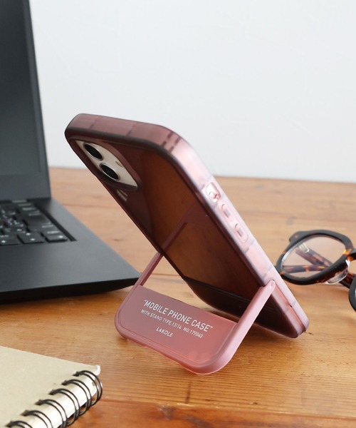 LAKOLE（ラコレ）の「スタンドクリアiPhoneケース / 981223（スマホケース/カバー・レディース・グレー/グリーン/ホワイト/チャコール/ブルー/レッド・SMALL/X-SMALL/MEDIUM）」の6枚目の写真
