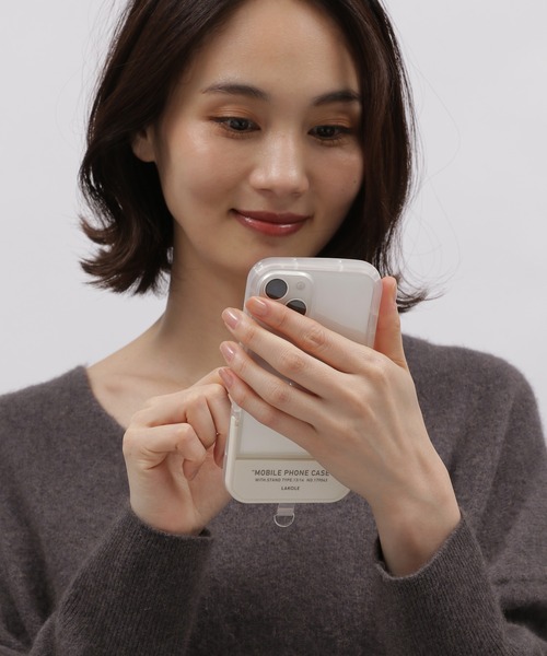 LAKOLE（ラコレ）の「スタンドクリアiPhoneケース / 981223（スマホケース/カバー・レディース・グレー/グリーン/ホワイト/チャコール/ブルー/レッド・SMALL/X-SMALL/MEDIUM）」の2枚目の写真