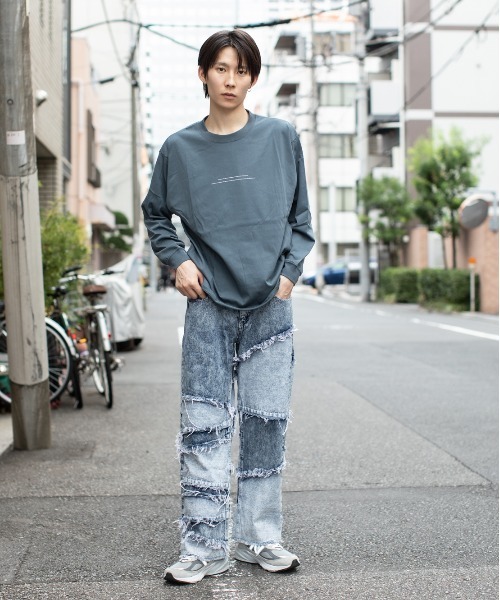En serio TOKYO(エンソリオトーキョー)の「シルケットライク MOONモチーフプリント ロンT(Tシャツ/カットソー・メンズ・ブラック/ブルーグリーン/ホワイト・M/LL/L)」の22枚目の写真