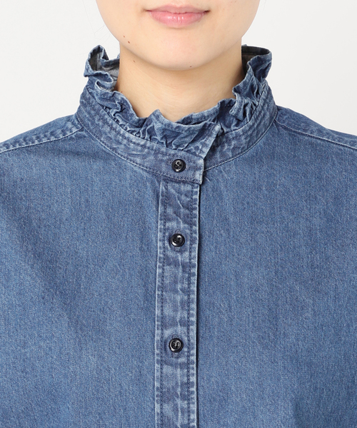 リピーター様まとめ割り◆レリューム　デニムフリルブラウス　デニムシャツ 追加9》デニムフリルブラウス（シャツ/ブラウス）｜JOURNAL
