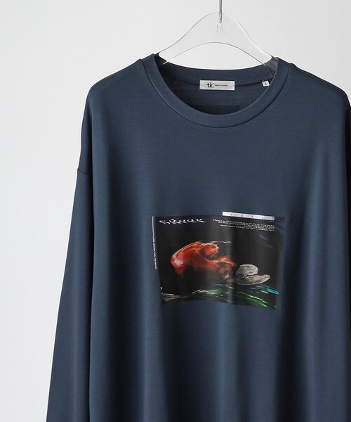 tk.TAKEO KIKUCHI（ティーケータケオキクチ）の「◆ディストーションTシャツ（Tシャツ/カットソー・メンズ・ブラック/オフホワイト/ダークグレー・02/03）」の3枚目の写真