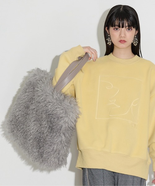 THE YOn（ザヨン）の「エコファービッグトートバッグ（トートバッグ・レディース・ブラウン/グレー・FREE）」の4枚目の写真