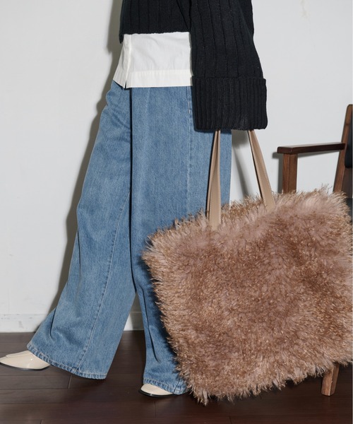 THE YOn（ザヨン）の「エコファービッグトートバッグ（トートバッグ・レディース・ブラウン/グレー・FREE）」の13枚目の写真