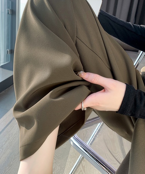 MILAE(ミレ)の「ハイウエストタックセミワイドパンツ(その他パンツ・レディース・ブラック/グレー/モカ・S/L/M)」の20枚目の写真