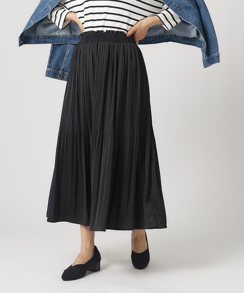 SHOO・LA・RUE（シューラルー）の「◆【デイリー/セレモニーにも】ヴィンテージサテン プリーツスカート【CIRCRIC】（スカート・レディース・ベージュ系その他7/ブラック系3/ブルー系3/ブラック系5・00）」の8枚目の写真