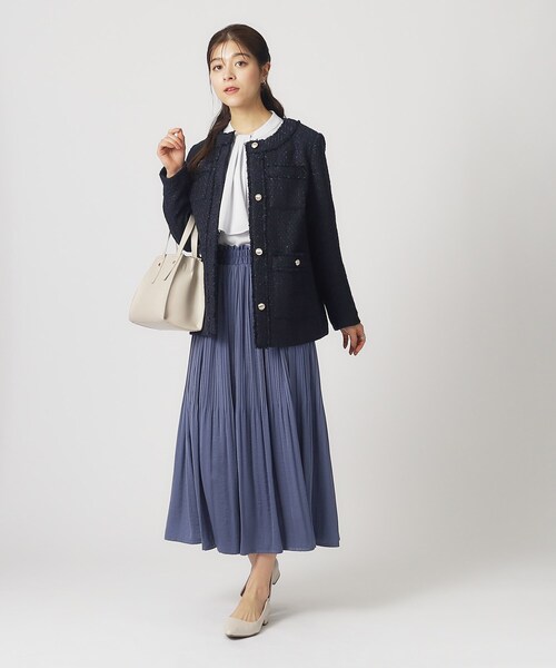 SHOO・LA・RUE（シューラルー）の「◆【デイリー/セレモニーにも】ヴィンテージサテン プリーツスカート【CIRCRIC】（スカート・レディース・ベージュ系その他7/ブラック系3/ブルー系3/ブラック系5・00）」の15枚目の写真