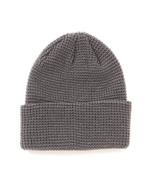 N.（N. Natural Beauty Basic）（エヌエヌナチュラルビューティーベーシック）の「◆ワッフルニットキャップ（ニットキャップ/ビーニー・レディース・グレー/ブラック・ﾌﾘ-）」の4枚目の写真