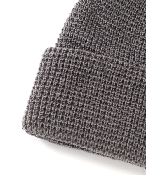 N.（N. Natural Beauty Basic）（エヌエヌナチュラルビューティーベーシック）の「◆ワッフルニットキャップ（ニットキャップ/ビーニー・レディース・グレー/ブラック・ﾌﾘ-）」の6枚目の写真
