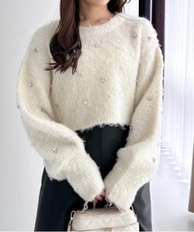 Heather | ビジューニット　991825(ニット/セーター)