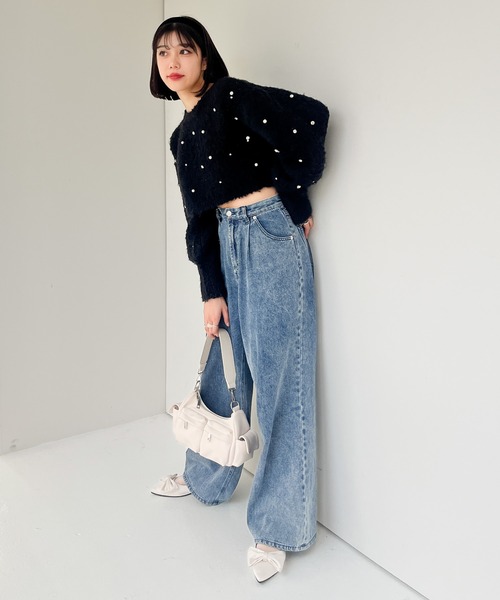 Heather（ヘザー）の「ビジューニット　991825（ニット/セーター・レディース・アイボリー/ブラック・FREE）」の17枚目の写真