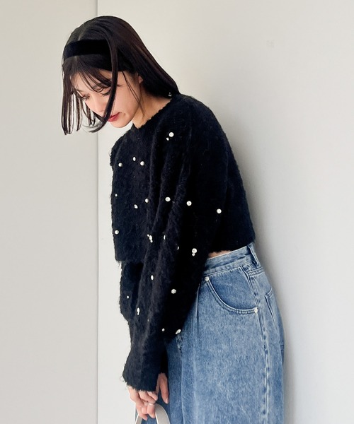 Heather（ヘザー）の「ビジューニット　991825（ニット/セーター・レディース・アイボリー/ブラック・FREE）」の18枚目の写真