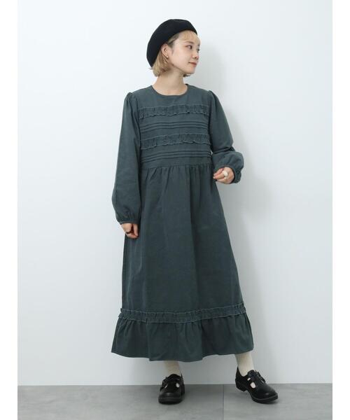 ehka sopo（エヘカソポ）の「フリルワンピース（ワンピース・レディース・ブラック/グリーン/キナリ・F）」の10枚目の写真
