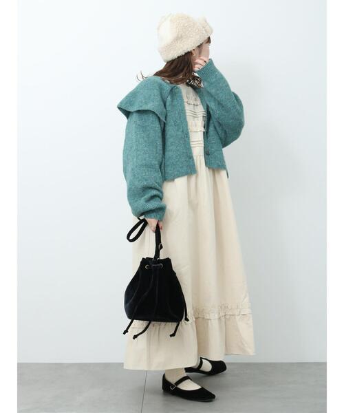 ehka sopo（エヘカソポ）の「フリルワンピース（ワンピース・レディース・ブラック/グリーン/キナリ・F）」の13枚目の写真