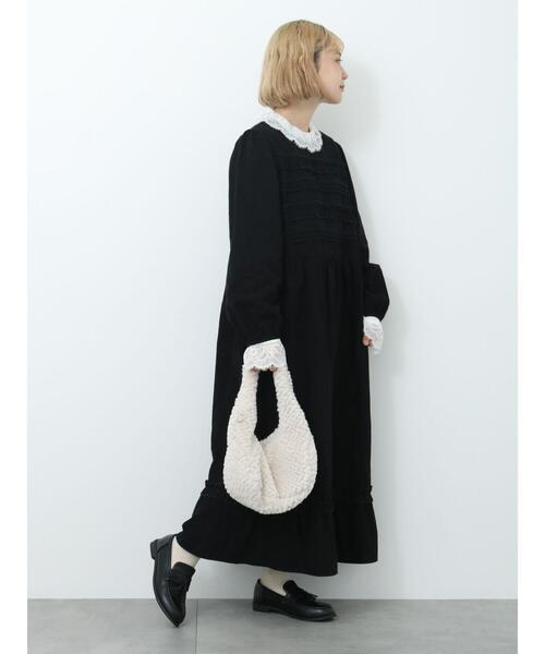 ehka sopo（エヘカソポ）の「フリルワンピース（ワンピース・レディース・ブラック/グリーン/キナリ・F）」の15枚目の写真