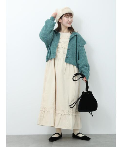 ehka sopo（エヘカソポ）の「フリルワンピース（ワンピース・レディース・ブラック/グリーン/キナリ・F）」の17枚目の写真