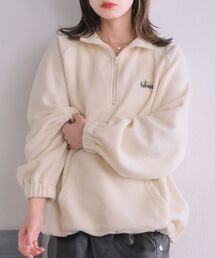 【UNISEX】フリースハーフZIPCT