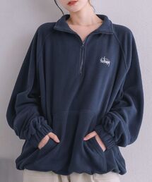 【UNISEX】フリースハーフZIPCT