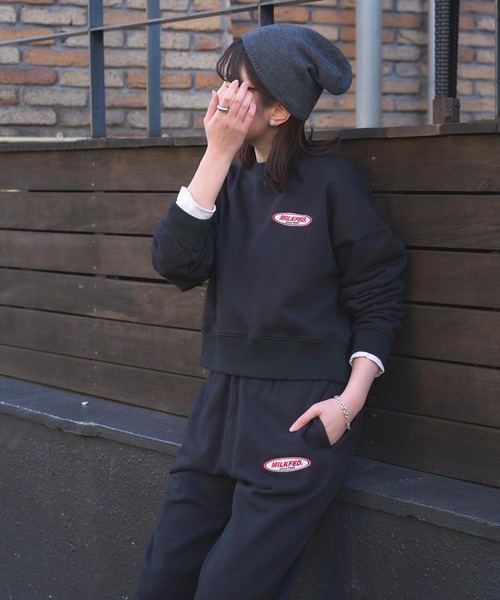 【セール】OVAL LOGO DAILY CREW NECK SWEAT TOP（スウェット）｜MILKFED.（ミルクフェド）