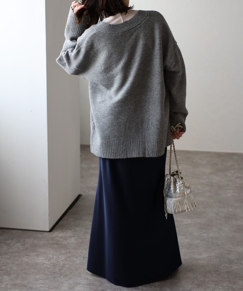 フロントポケットもちもちニットカーディガン（カーディガン/ボレロ