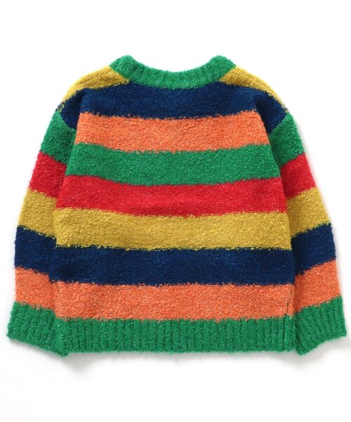 BREEZE(ブリーズ)の「ブークレニット(ニット/セーター・キッズ・オフホワイト/レインボー/イエロー/ターコイズブルー・90/140/120/100)」の15枚目の写真