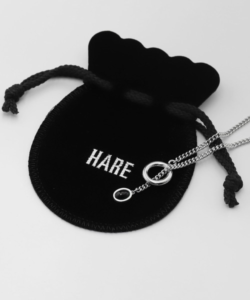 HARE（ハレ）の「【SILVER925】シルバーストーントップラリエット(HARE)（ネックレス・メンズ・ブラック/グリーン・FREE）」の9枚目の写真