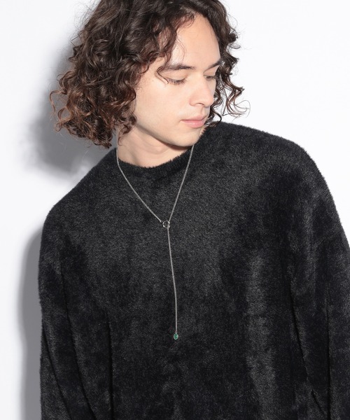 HARE（ハレ）の「【SILVER925】シルバーストーントップラリエット(HARE)（ネックレス・メンズ・ブラック/グリーン・FREE）」の11枚目の写真