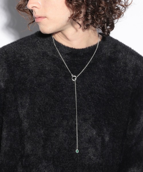HARE（ハレ）の「【SILVER925】シルバーストーントップラリエット(HARE)（ネックレス・メンズ・ブラック/グリーン・FREE）」の15枚目の写真