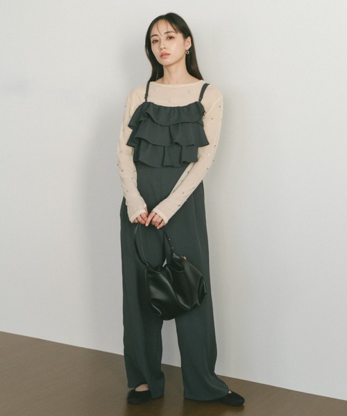 ビジューチュールシアートップス（Tシャツ/カットソー）｜VANNIE U