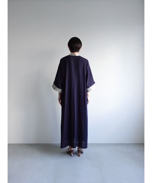 sahara(サハラ)の「Slit Neck Kaftan Dress/スリットネックカフタンドレス(ワンピース・レディース・ネイビー/ベージュ/レッド・FREE)」の15枚目の写真