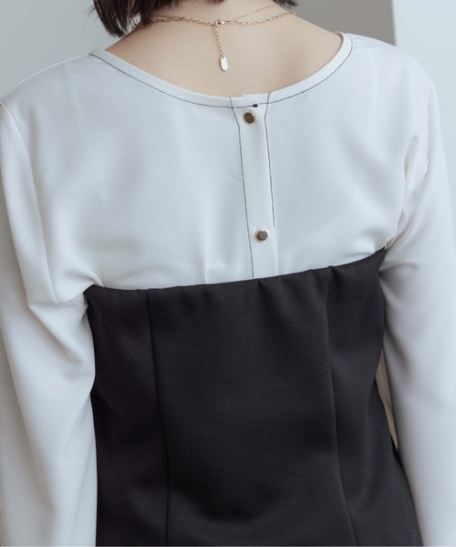 Eimee Law（エイミーロウ）の「ボンディングビスチェ（ベスト・レディース・ブラック/ネイビー/アイボリー・38）」の22枚目の写真