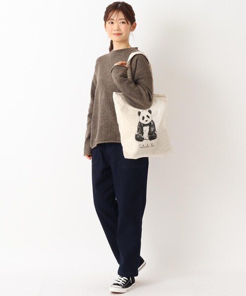 one'sterrace（ワンズテラス）の「◆【A4可】グラフィックトート パンダ（トートバッグ・レディース・アイボリー系8・99）」の10枚目の写真
