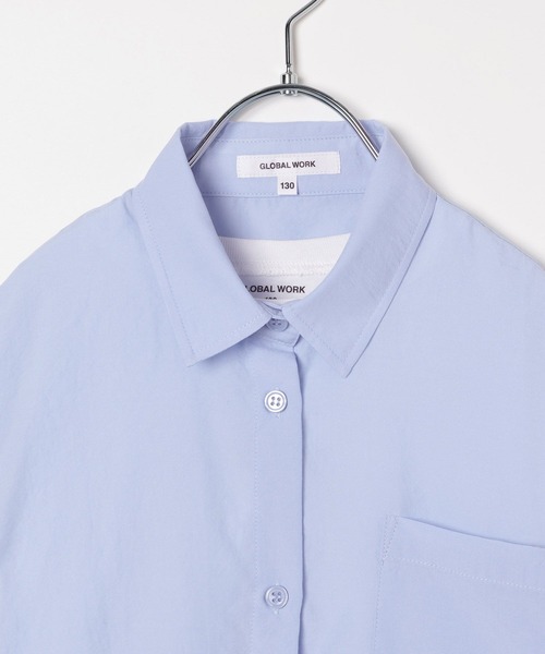 GLOBAL WORK（グローバルワーク）の「シャツインナーSET/990495（シャツ/ブラウス・キッズ・サックスブルー/クリーム・130cm/140cm/150cm/160cm/170cm）」の4枚目の写真