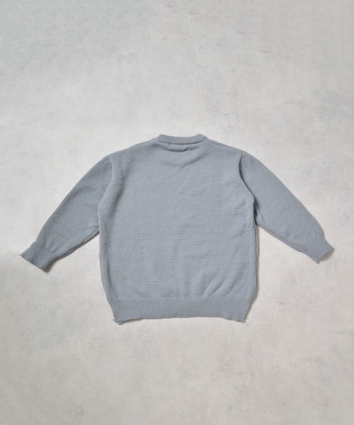&soiree(アンドソワレ)の「&soiree カレッジロゴモヘアライクニットセーター(ニット/セーター・レディース・グレー/グリーン/ピンク/ベージュ・FREE)」の6枚目の写真